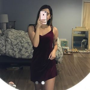 Mini Red Velvet TopShop Dress Size US 2